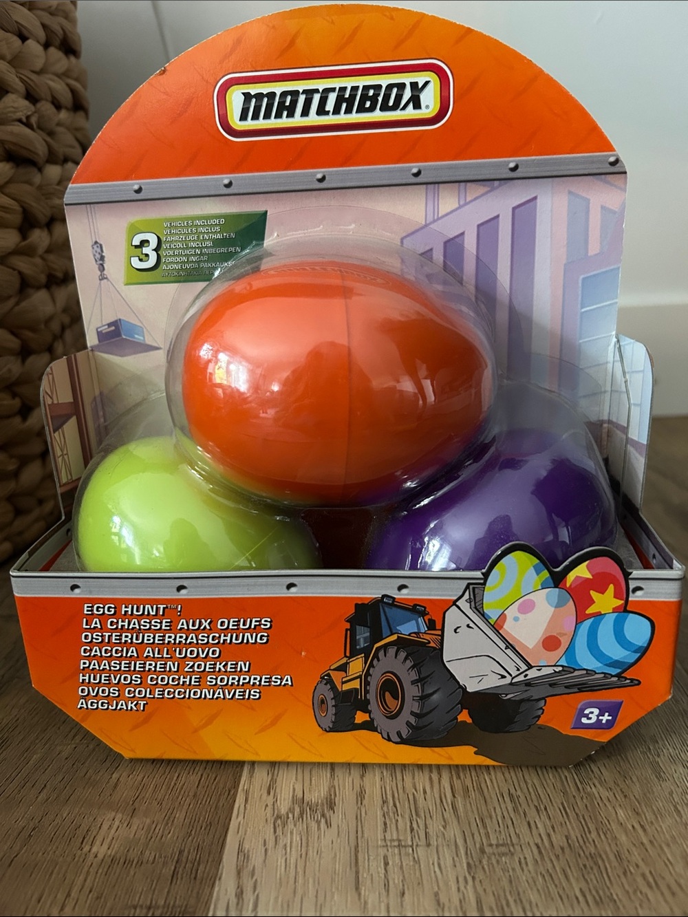 Matchbox 3-Pack Vehicles Egg Hunt Set, unopened